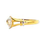 Ladies Gold Ring with Plain Design with Beautiful Stone